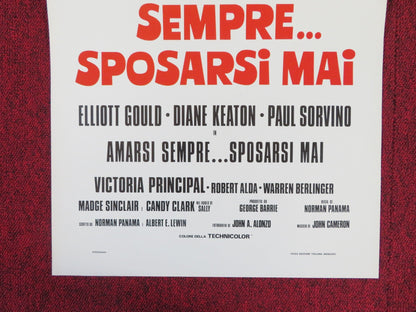 I WILL... I WILL... FOR NOW ITALIAN LOCANDINA POSTER ELLIOTT GOULD KEATON 1976 Rendezvous Cinema Movie posters