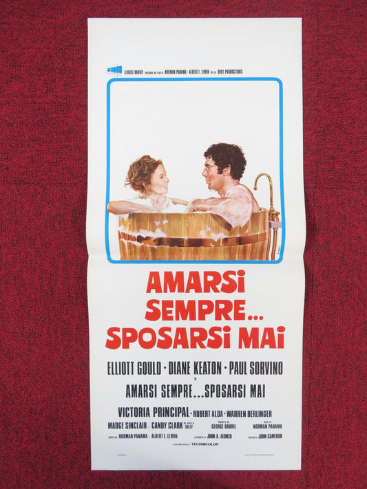 I WILL... I WILL... FOR NOW ITALIAN LOCANDINA POSTER ELLIOTT GOULD KEATON 1976 Rendezvous Cinema Movie posters