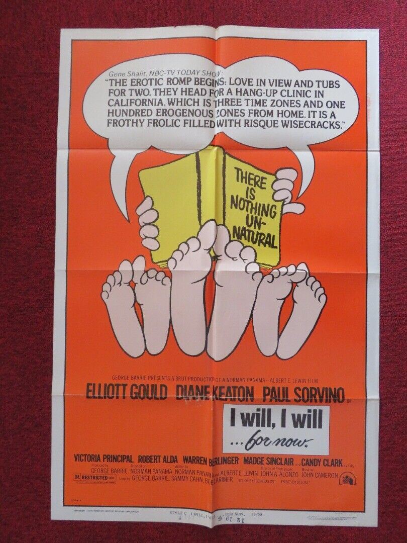 I WILL, I WILL, FOR NOW STYLE C FOLDED US ONE SHEET POSTER DIANE KEATON 1976 Movie posters