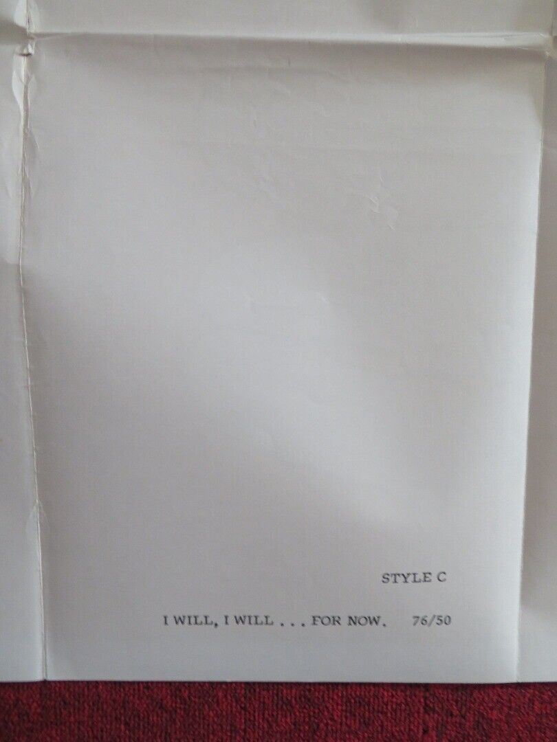 I WILL, I WILL, FOR NOW STYLE C FOLDED US ONE SHEET POSTER DIANE KEATON 1976 Movie posters