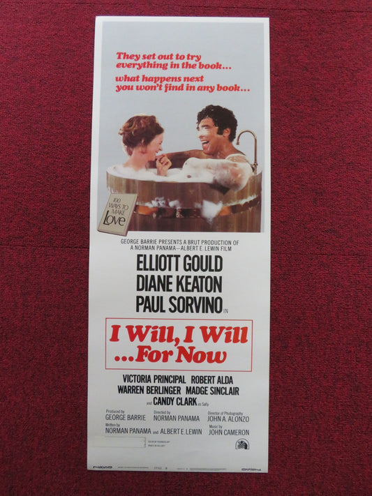 I WILL, I WILL .. FOR YOU STYLE B US INSERT (14"x 36") POSTER ELLOTT GOULD 1976 Rendezvous Cinema Movie posters