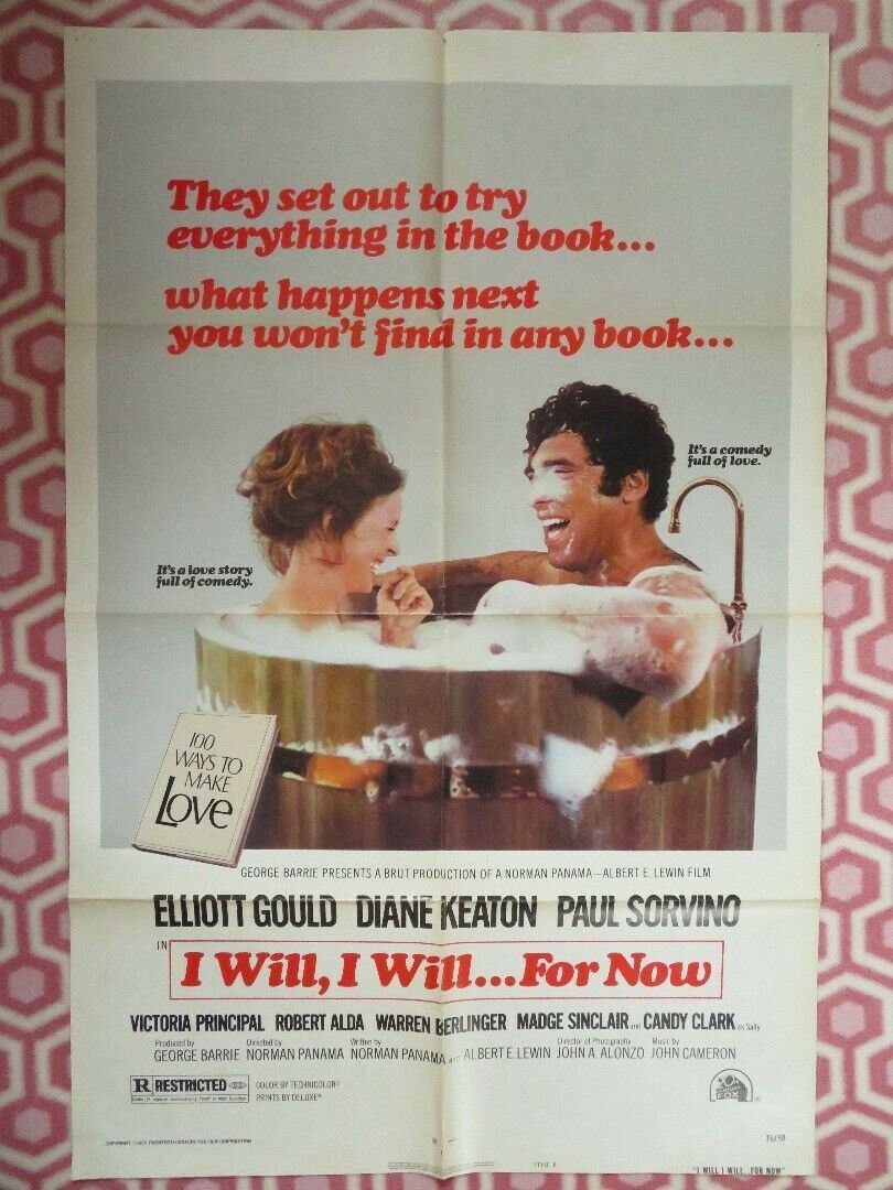 I WILL, I WILL...FOR NOW! STYLE B US ONE SHEET POSTER ELLIOTT 1976 Movie posters