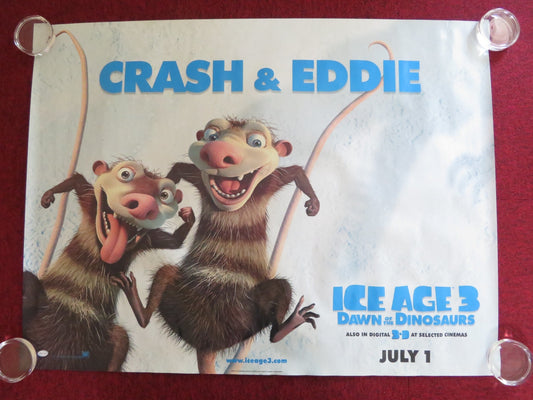ICE AGE 3 DAWN OF THE DINOSAURS UK QUAD (30"x 40") ROLLED POSTER RAY ROMANO 2009 Rendezvous Cinema Movie posters