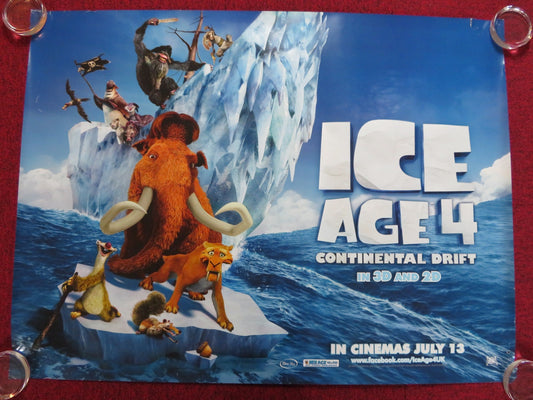 ICE AGE 4: CONTINENTAL DRIFT UK QUAD (30"x 40") ROLLED POSTER AZIZ ANSARI 2012 Rendezvous Cinema Movie posters