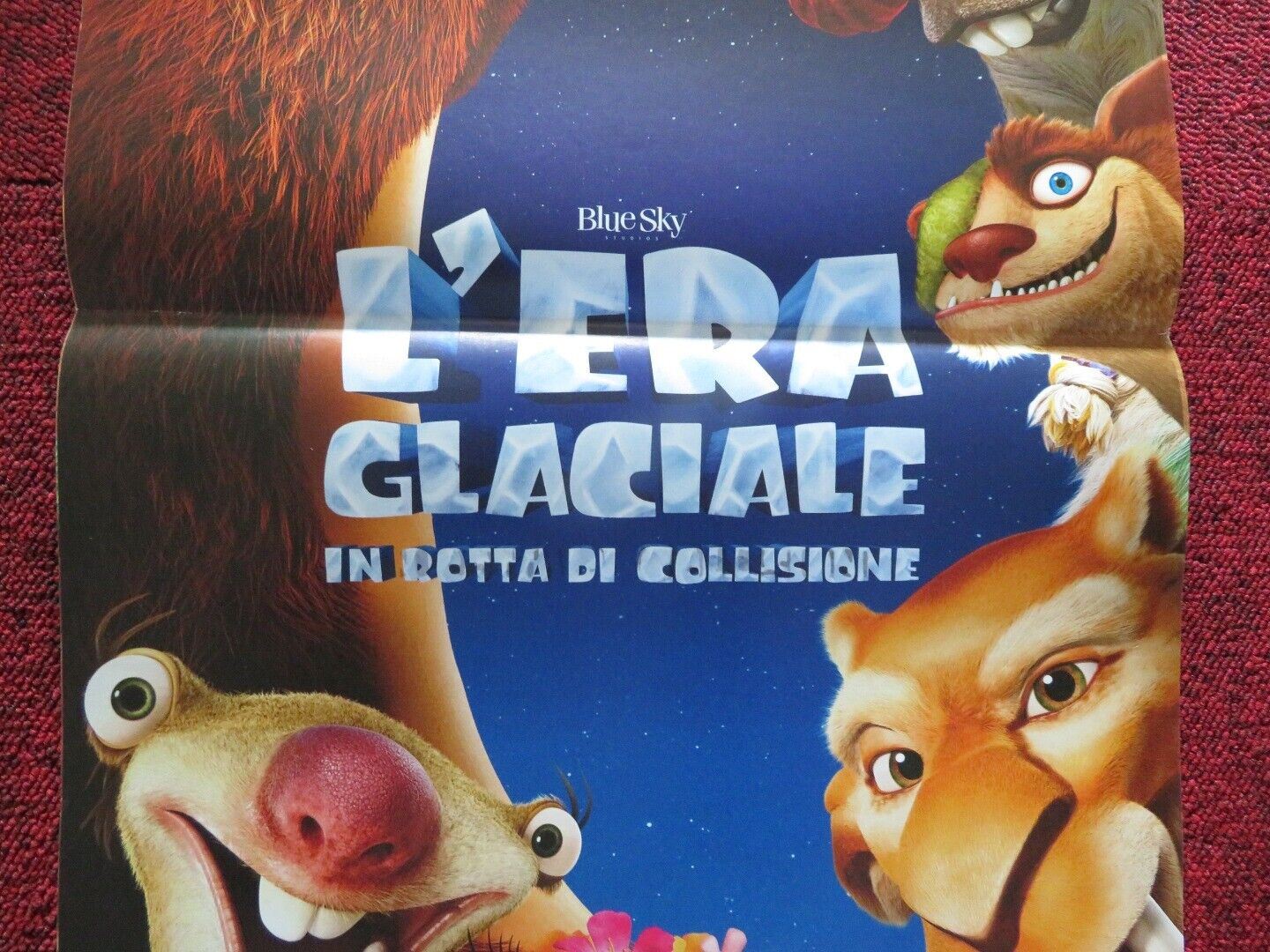 ICE AGE 5: COLLISION COURSE ITALIAN LOCANDINA (27"x13") POSTER R CARDONE '16 - Rendezvous Cinema