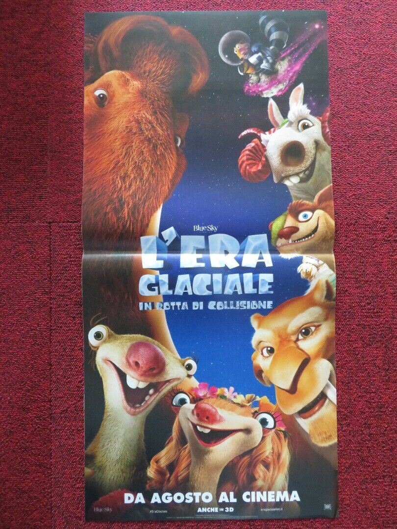 ICE AGE 5: COLLISION COURSE ITALIAN LOCANDINA (27"x13") POSTER R CARDONE '16 - Rendezvous Cinema