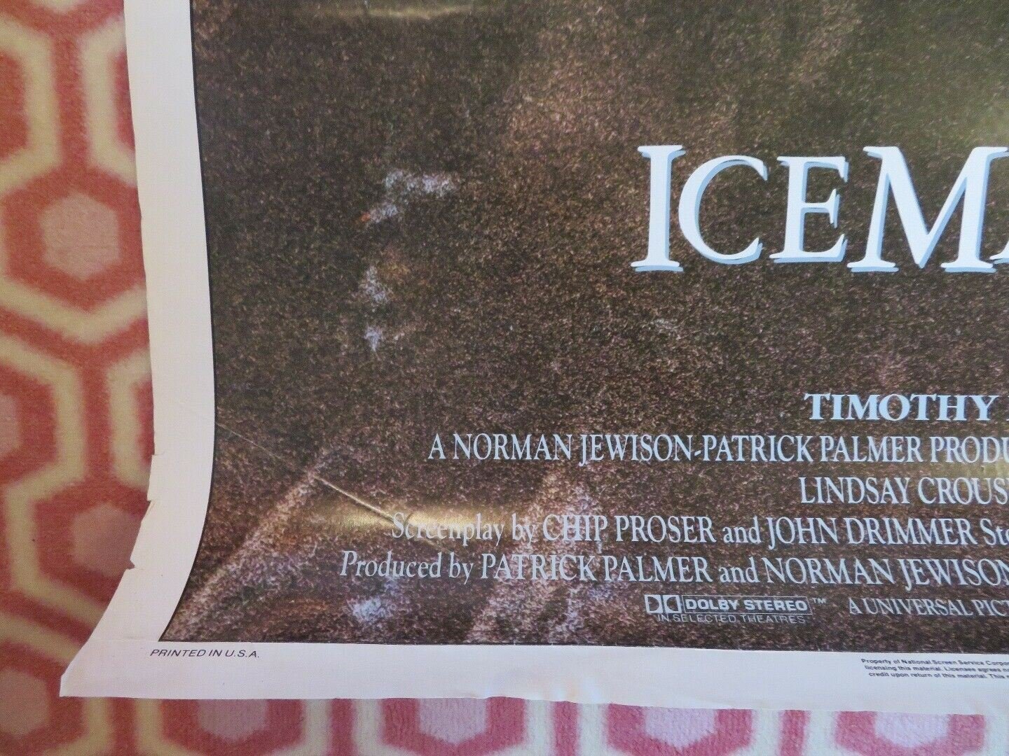 ICEMAN US ONE SHEET ROLLED POSTER TIMONTHY HUTTON 1984 - Rendezvous Cinema