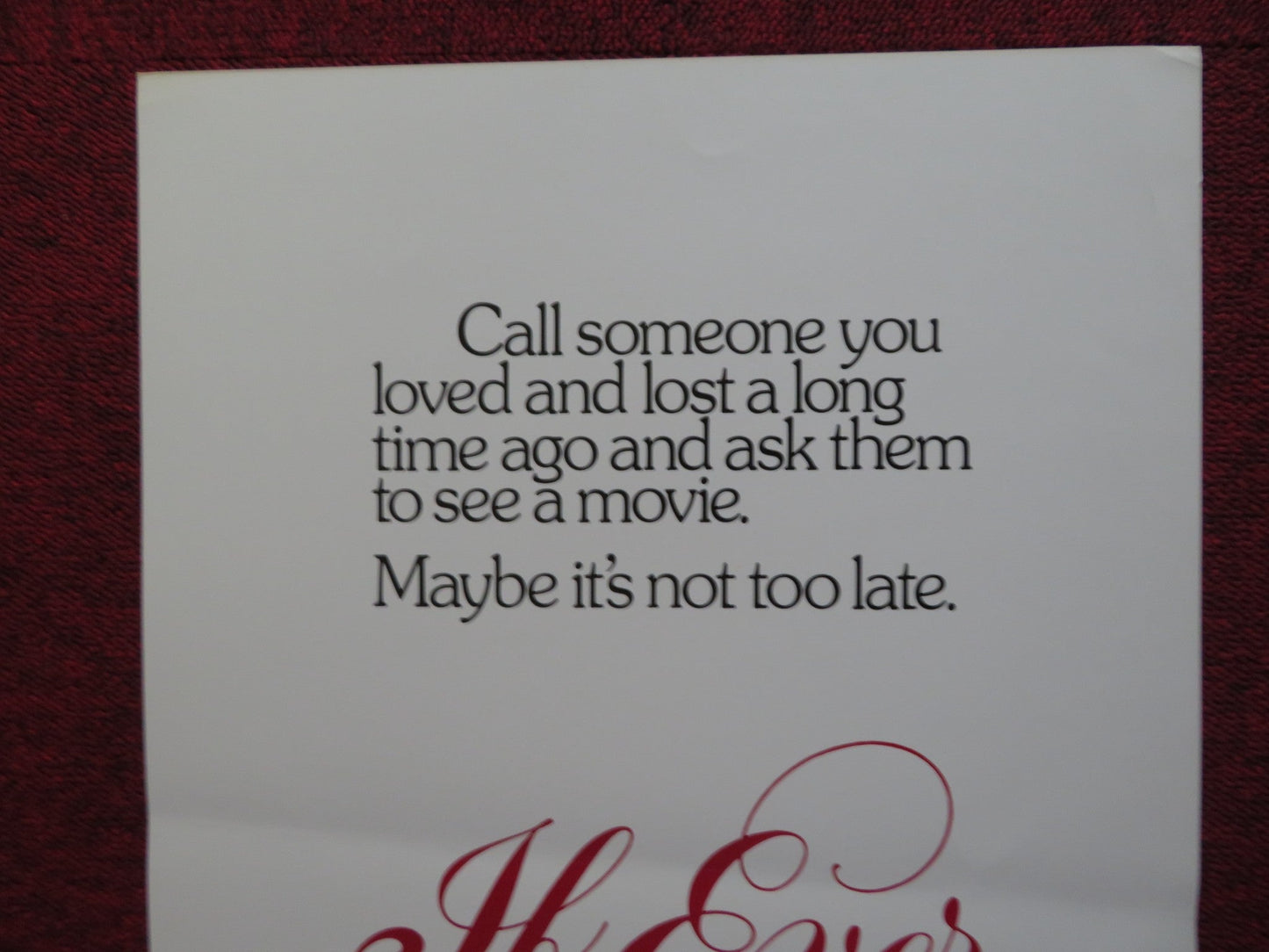 IF EVER I SEE YOU AGAIN US INSERT (14"x 36") POSTER JOE BROOKS SHELLEY HACK 1978 Rendezvous Cinema Movie posters