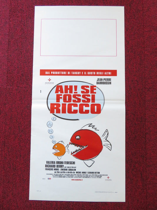 IF I WERE A RICH MAN ITALIAN LOCANDINA POSTER JEAN - PIERRE DARROUSSIN 2002 Rendezvous Cinema Movie posters