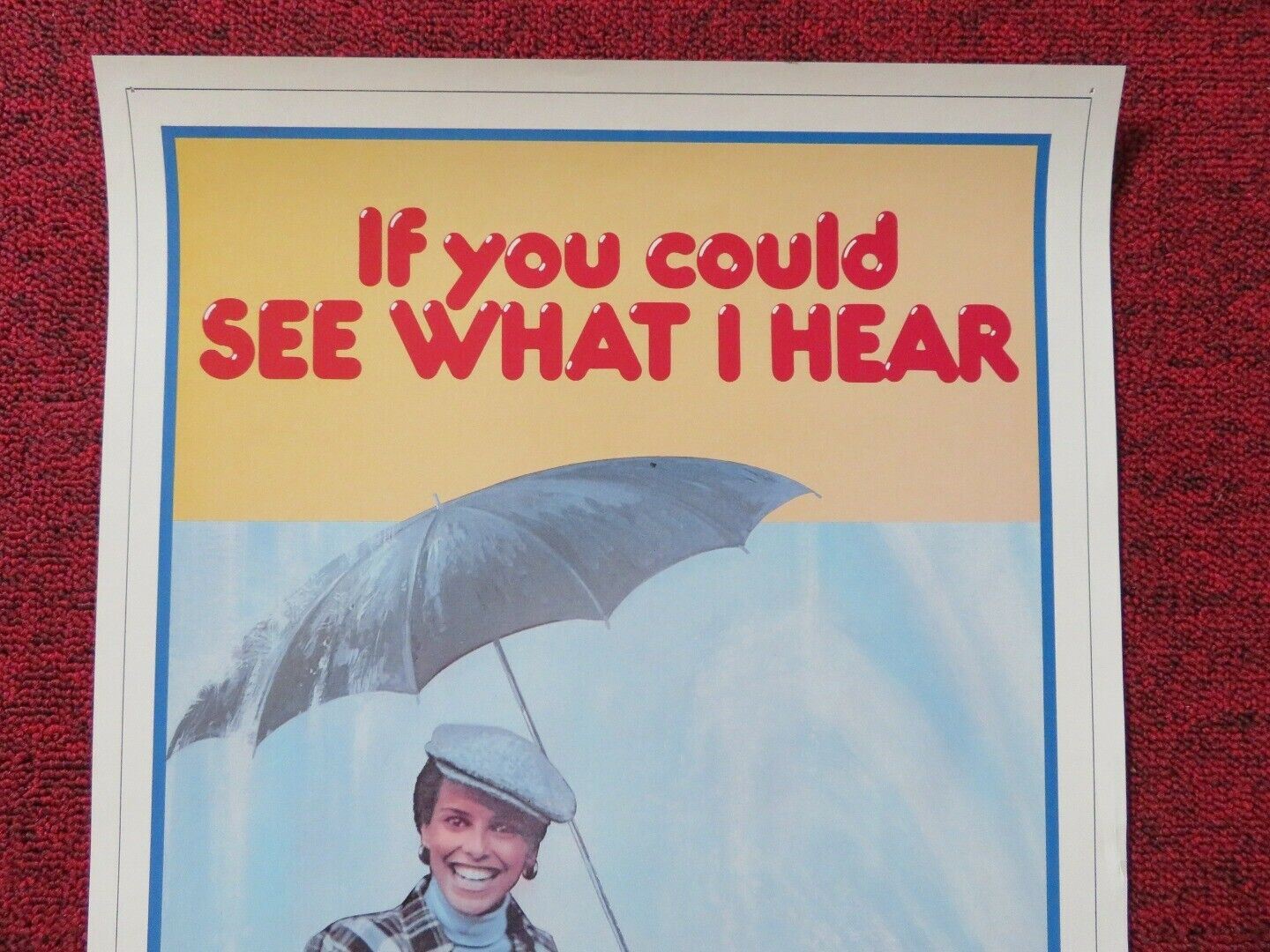 IF YOU COULD SEE WHAT I HEAR US (12"x 24") POSTER VHS MARC SINGER 1982 Rendezvous Cinema Movie posters