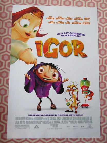 IGOR US ONE SHEET ROLLED POSTER JOHN CUSACK JAY LENO 2008 Movie posters