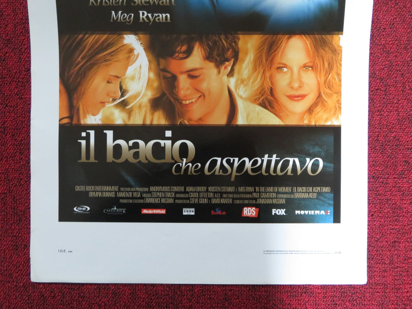 IL BACIO CHE ASPETTAVO ITALIAN LOCANDINA POSTER ADAM BRODY MEG RYAN 2007 Rendezvous Cinema Movie posters