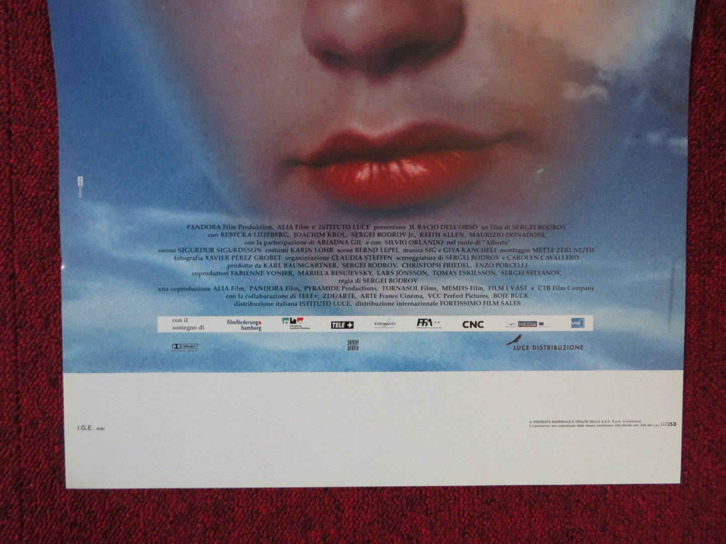 IL BACIO DELL'ORSO ITALIAN LOCANDINA POSTER REBECKA LILJEBERG JOACHIM KROL 2002 Rendezvous Cinema Movie posters