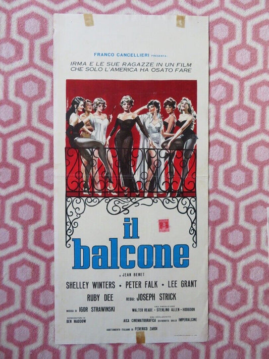 IL BALCONE / The Balcony ITALIAN LOCANDINA (27.5"x13") POSTER 1964 Movie posters
