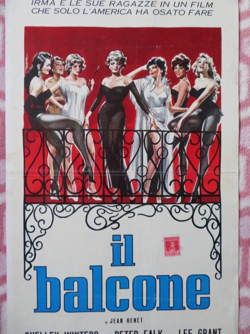 IL BALCONE / The Balcony ITALIAN LOCANDINA (27.5"x13") POSTER 1964 Movie posters