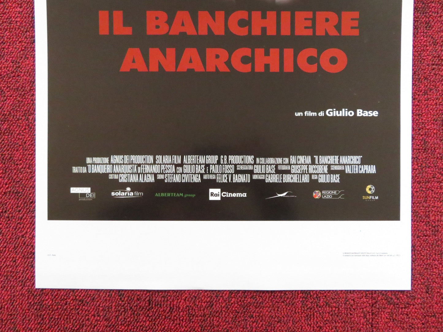IL BANCHIERE ANARCHICO ITALIAN LOCANDINA POSTER GIULIO BASE PAOLO FOSSO 2018 Rendezvous Cinema Movie posters