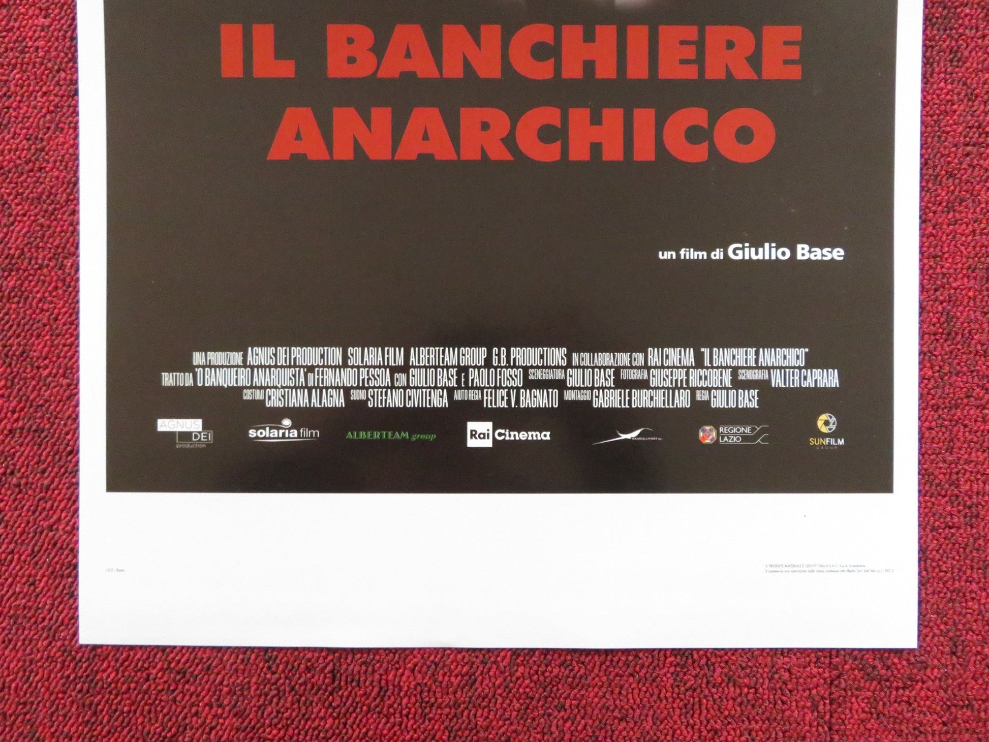 IL BANCHIERE ANARCHICO ITALIAN LOCANDINA POSTER GIULIO BASE PAOLO FOSSO 2018 Rendezvous Cinema Movie posters