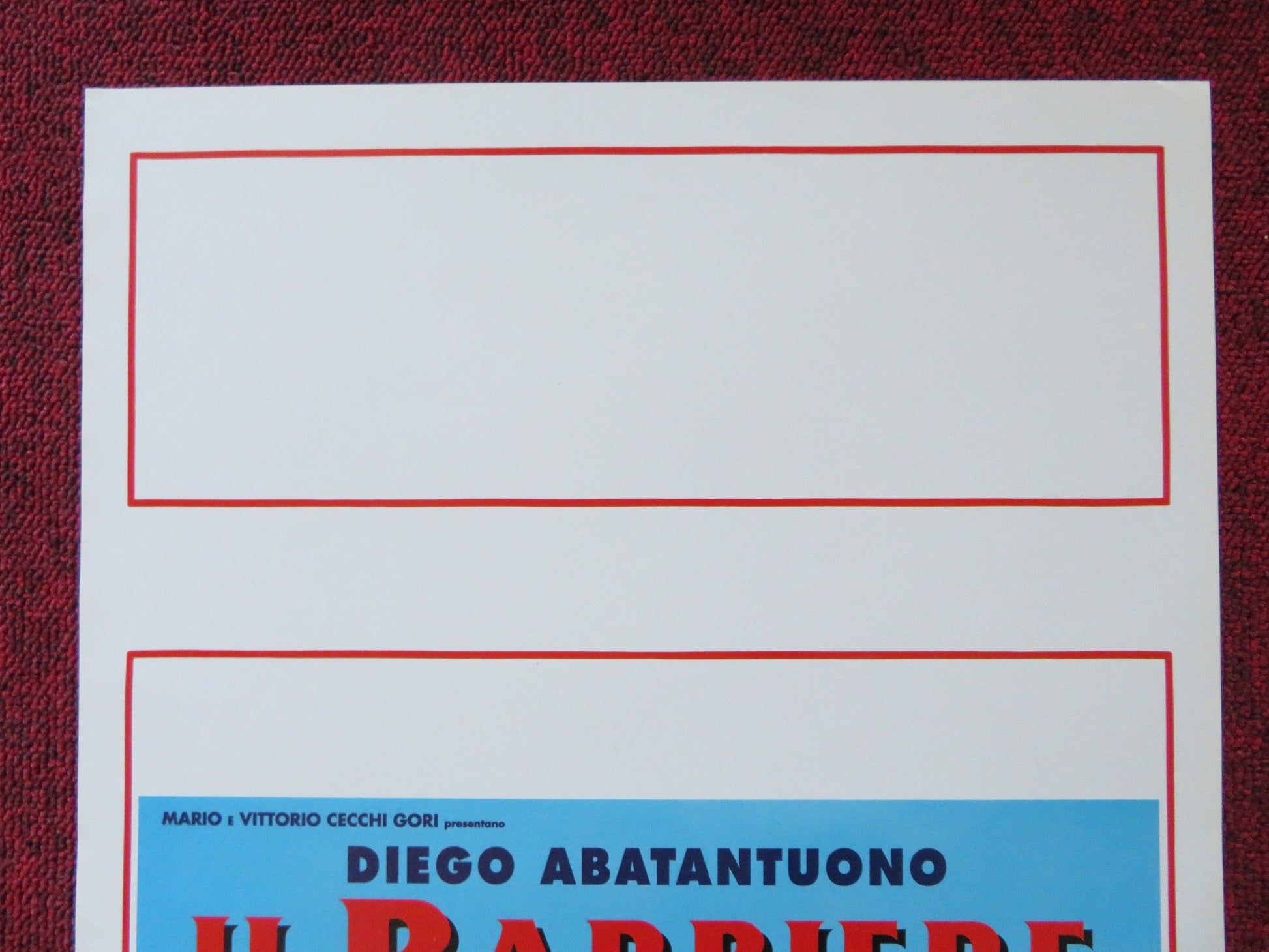 IL BARBIERE DI RIO ITALIAN LOCANDINA POSTER DIEGO ABATANTUONO 1996 Rendezvous Cinema Movie posters
