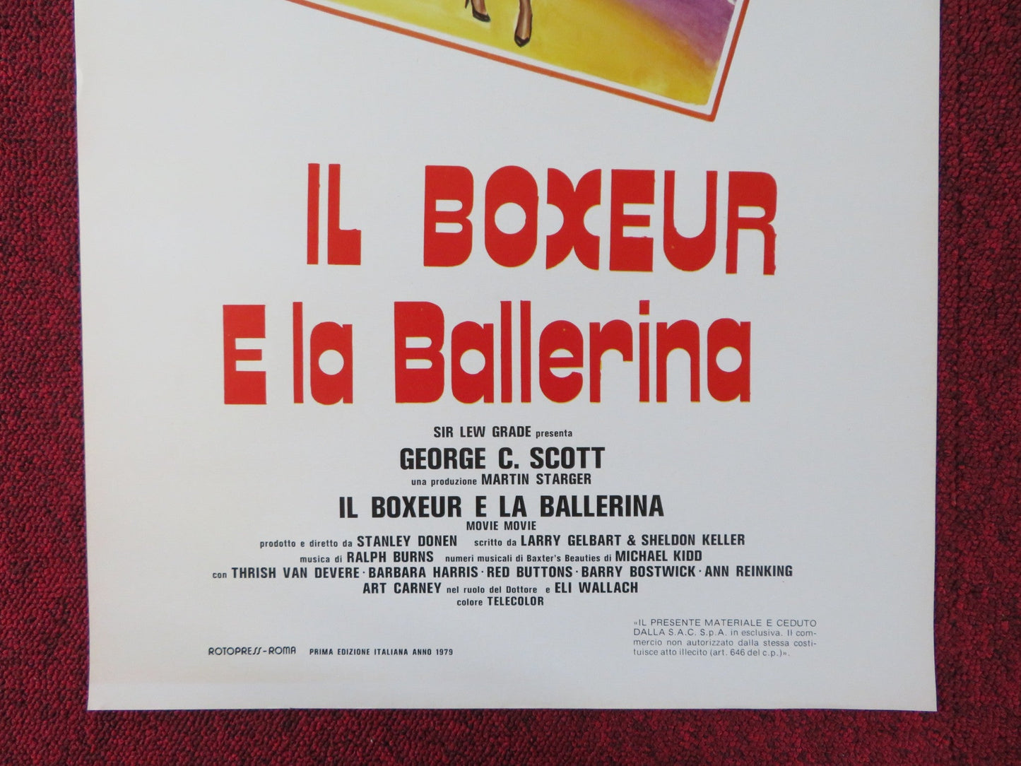 IL BOXEUR E LA BALLERINA ITALIAN LOCANDINA POSTER GEORGE C. SCOTT 1979 Rendezvous Cinema Movie posters