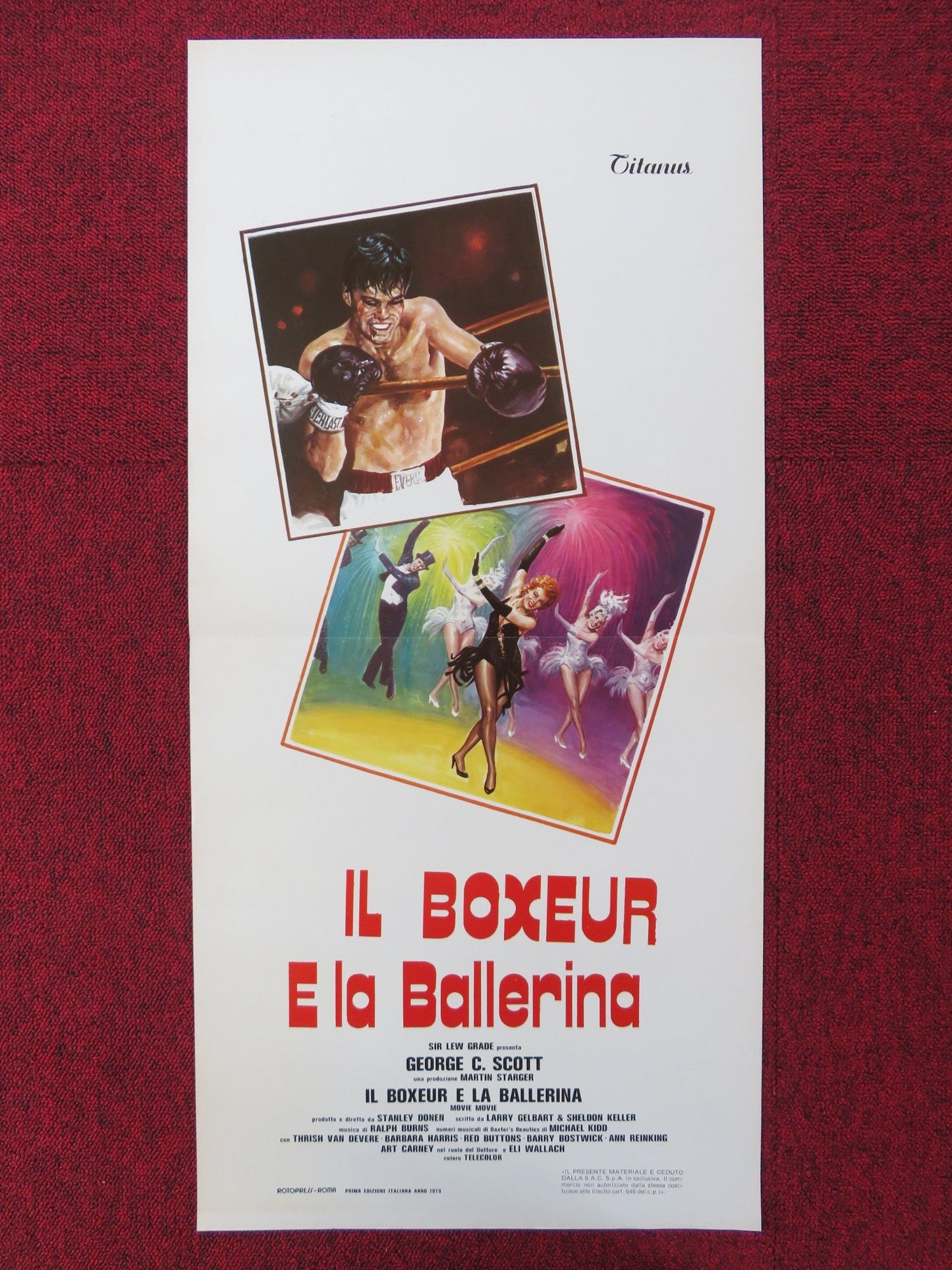 IL BOXEUR E LA BALLERINA ITALIAN LOCANDINA POSTER GEORGE C. SCOTT 1979 Rendezvous Cinema Movie posters