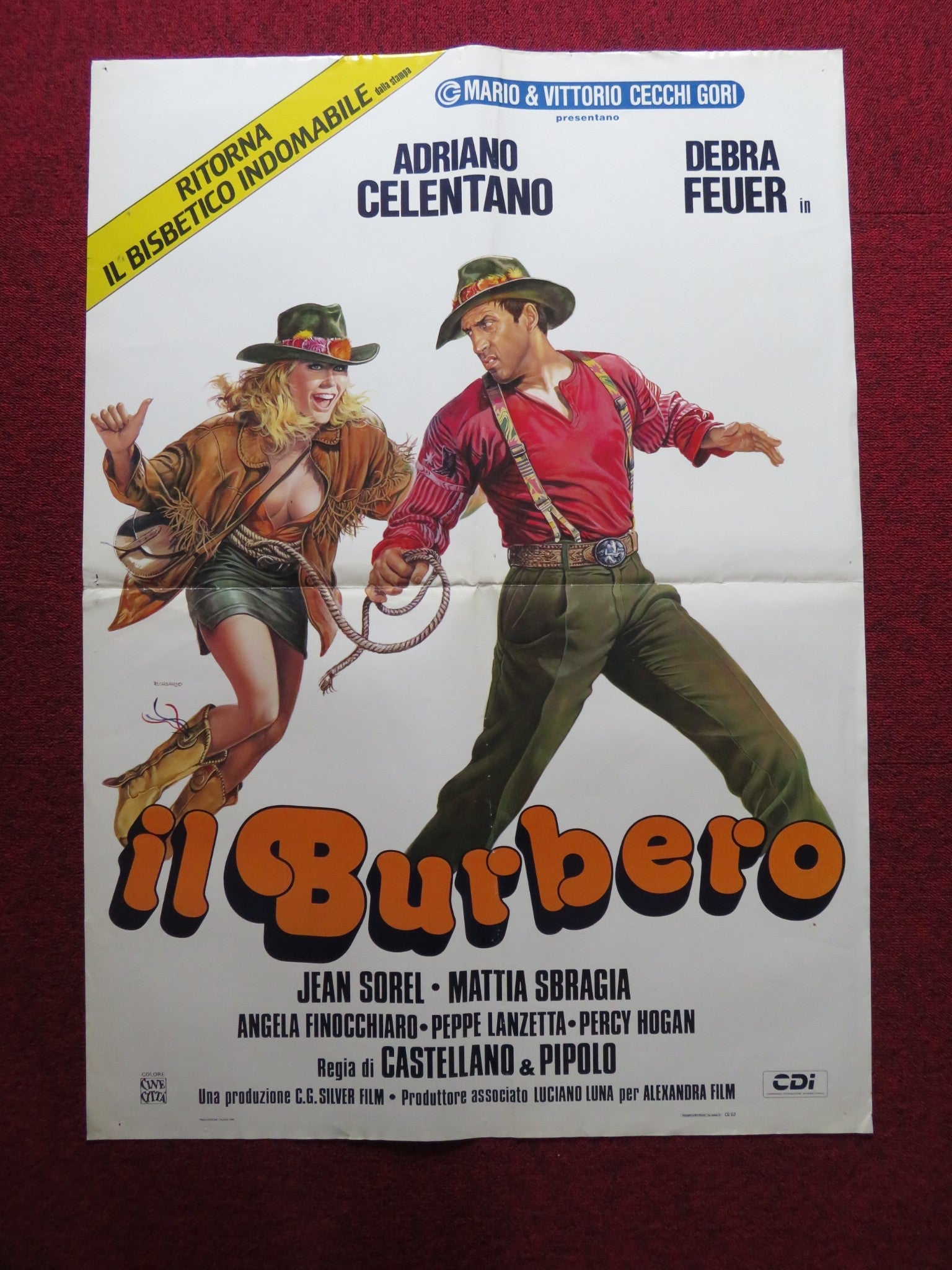 IL BURBERO ITALIAN FOGLIO POSTER ADRIANO CELENTANO DEBRA FEUER 1986 Rendezvous Cinema Movie posters