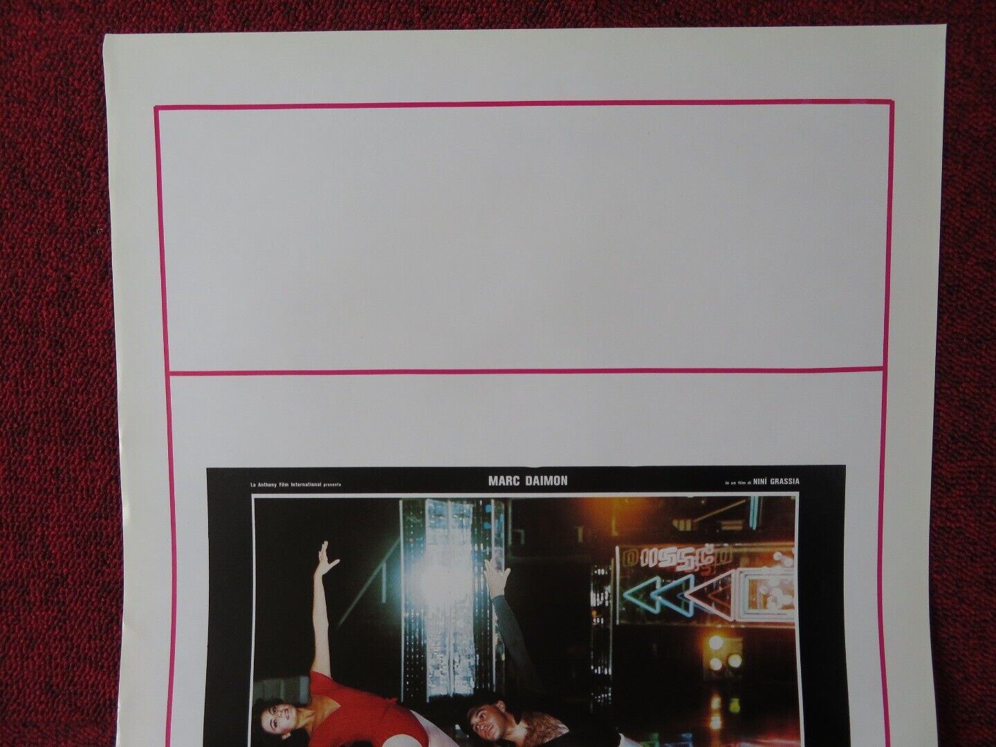 IL CANTANTE E IL CAMPIONE ITALIAN LOCANDINA (27.5"x13") POSTER MARC DAIMON '84 Movie posters