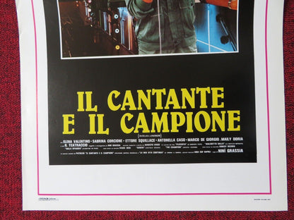 IL CANTANTE E IL CAMPIONE ITALIAN LOCANDINA (27.5"x13") POSTER MARC DAIMON '84 Movie posters