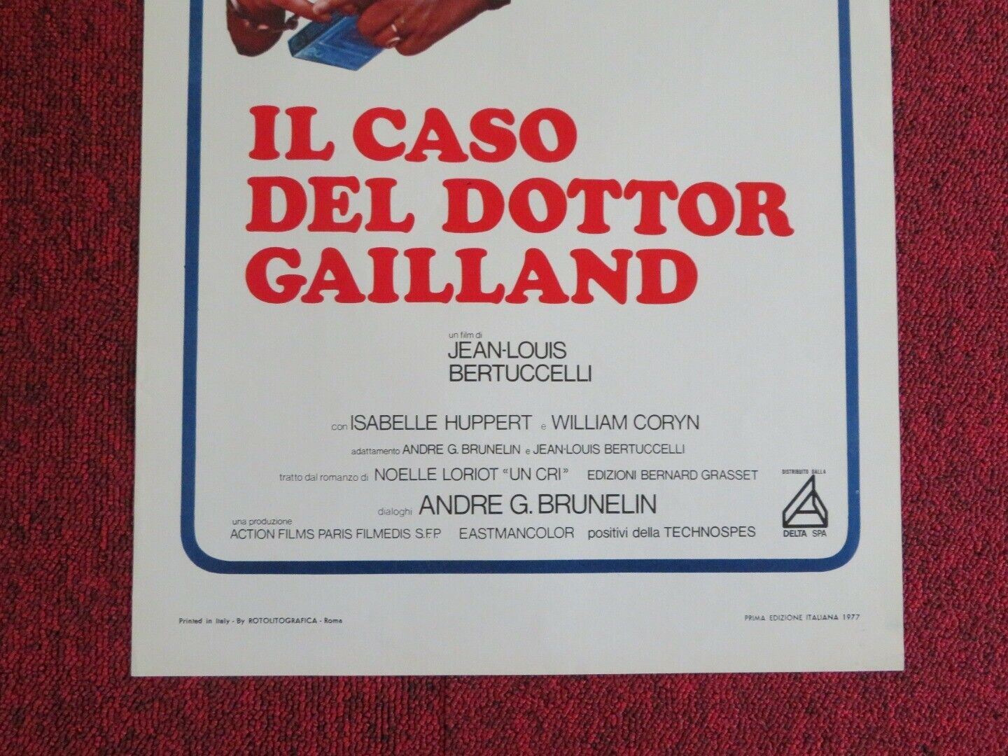 IL CASO DEL DOTTOR GAILLAND ITALIAN LOCANDINA (27.5"x12.5") POSTER 1977 - Rendezvous Cinema