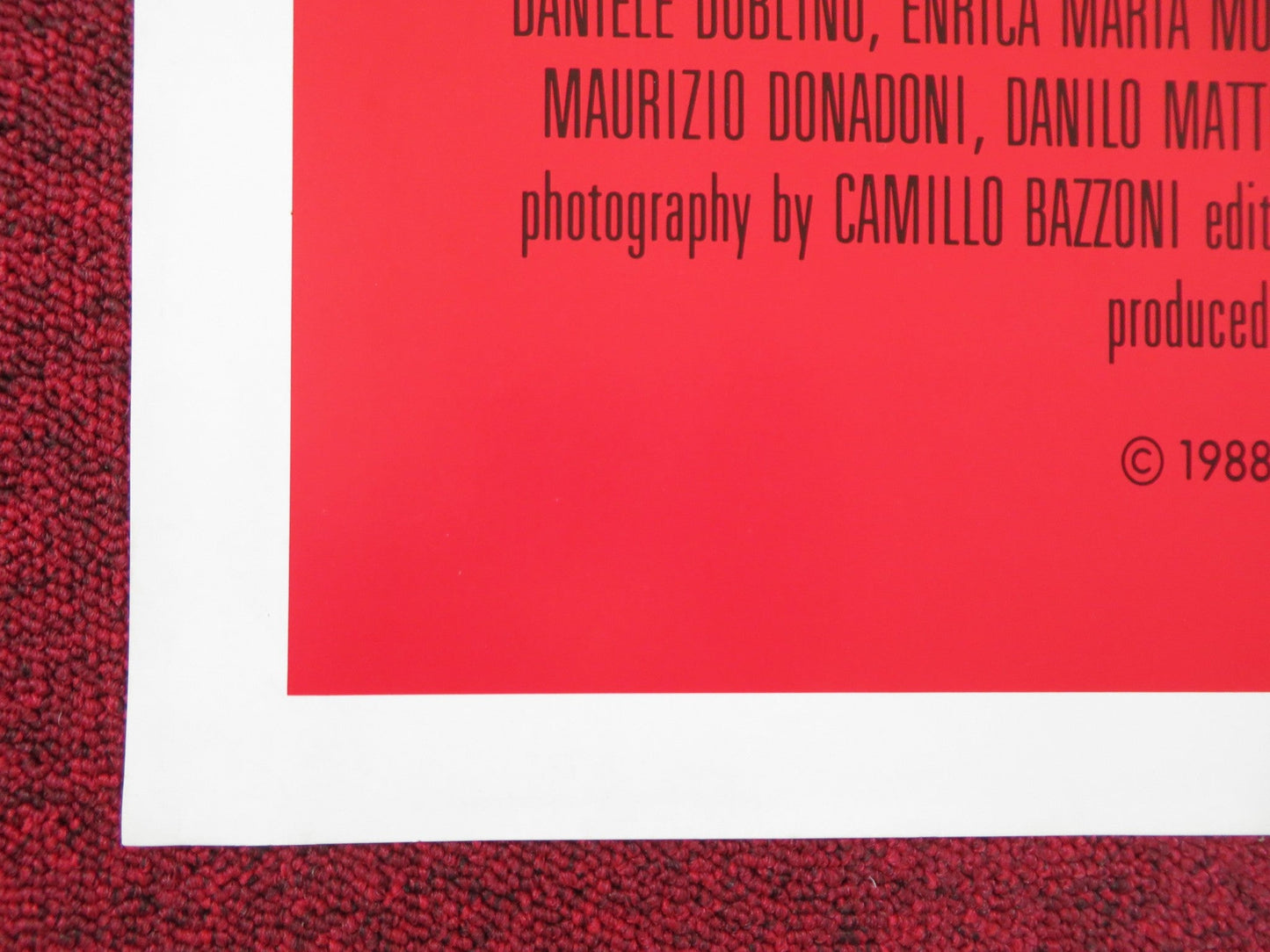 IL CASO MORO FOLDED US ONE SHEET POSTER GIAN MARIA VOLONTE MATTIA SBRAGIA 1988 Rendezvous Cinema Movie posters