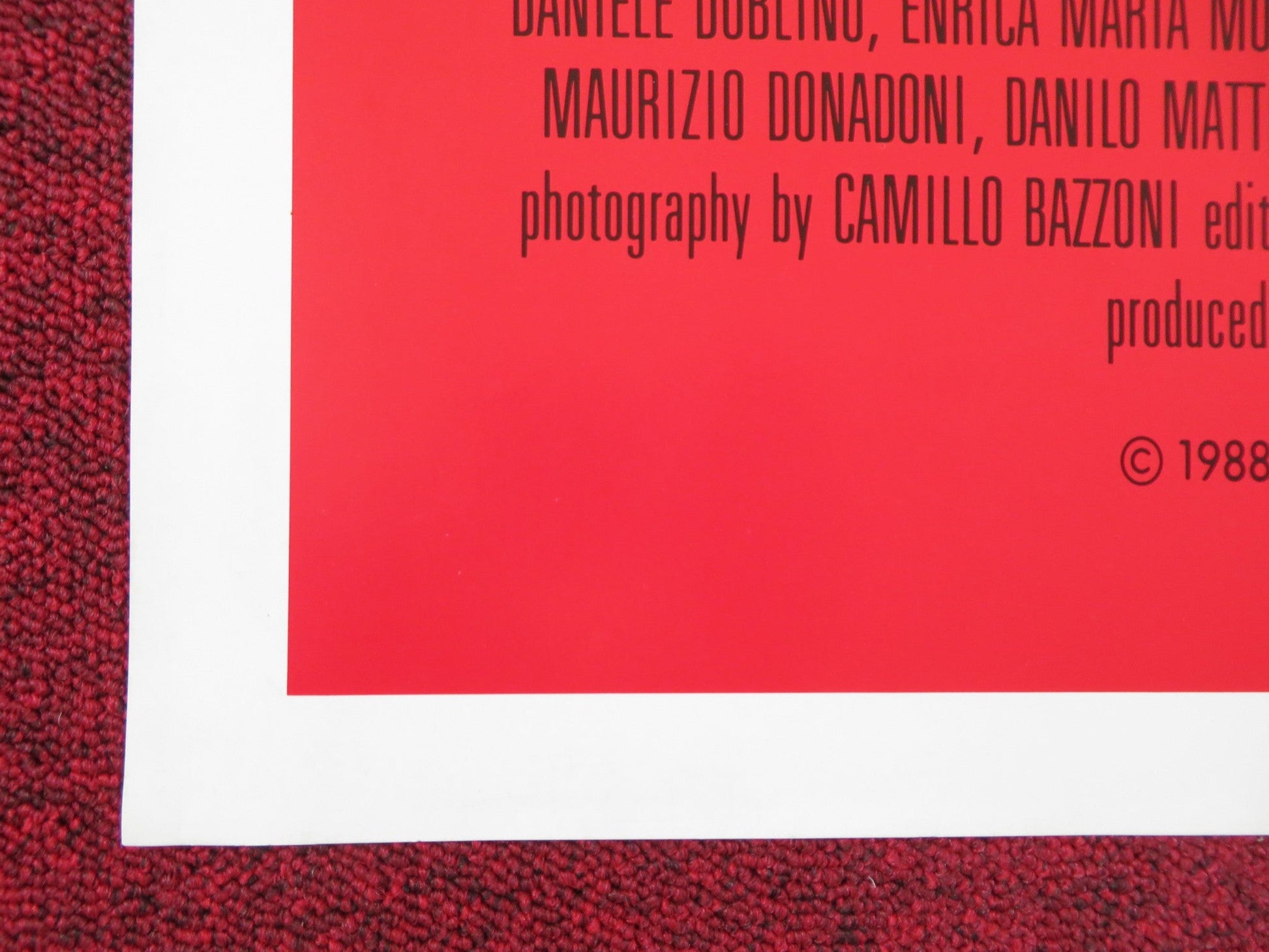 IL CASO MORO FOLDED US ONE SHEET POSTER GIAN MARIA VOLONTE MATTIA SBRAGIA 1988 Rendezvous Cinema Movie posters