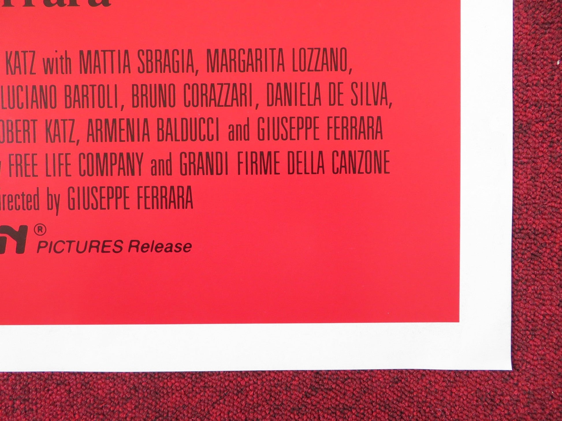 IL CASO MORO FOLDED US ONE SHEET POSTER GIAN MARIA VOLONTE MATTIA SBRAGIA 1988 Rendezvous Cinema Movie posters