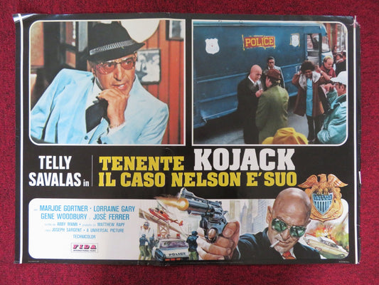 IL CASO NELSON E SUO - KOJACK - A ITALIAN FOTOBUSTA POSTER TELLY SAVALAS 1973 Rendezvous Cinema Movie posters