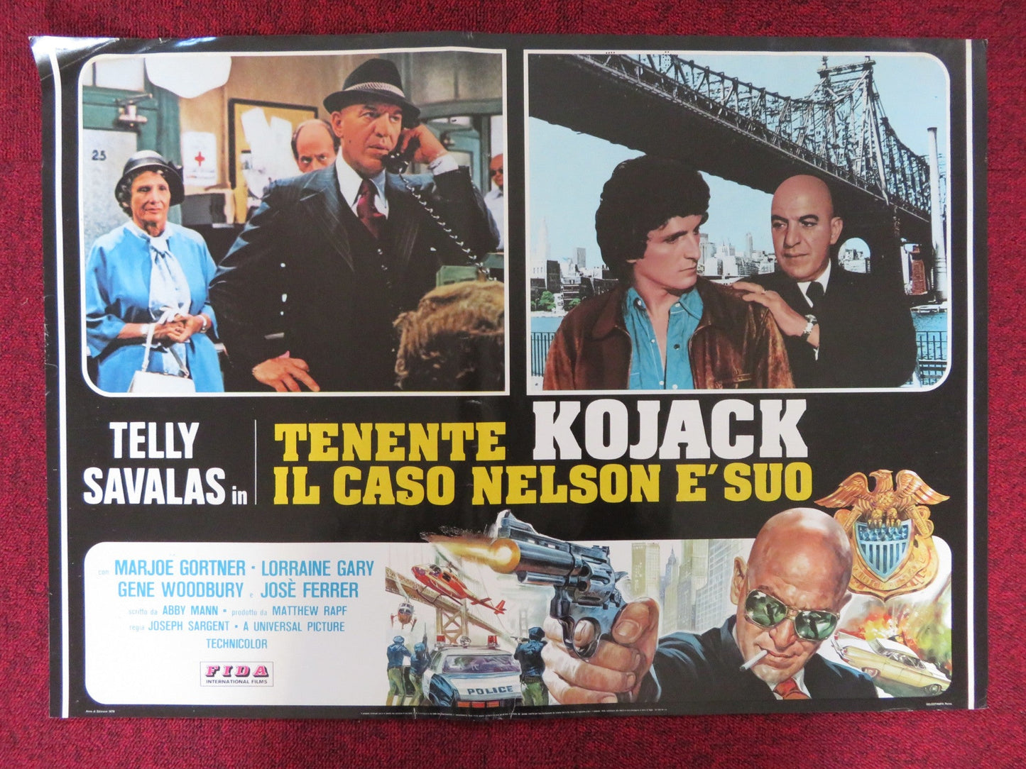 IL CASO NELSON E SUO - KOJACK - C ITALIAN FOTOBUSTA POSTER SAVALAS GORTNER 1973 Rendezvous Cinema Movie posters