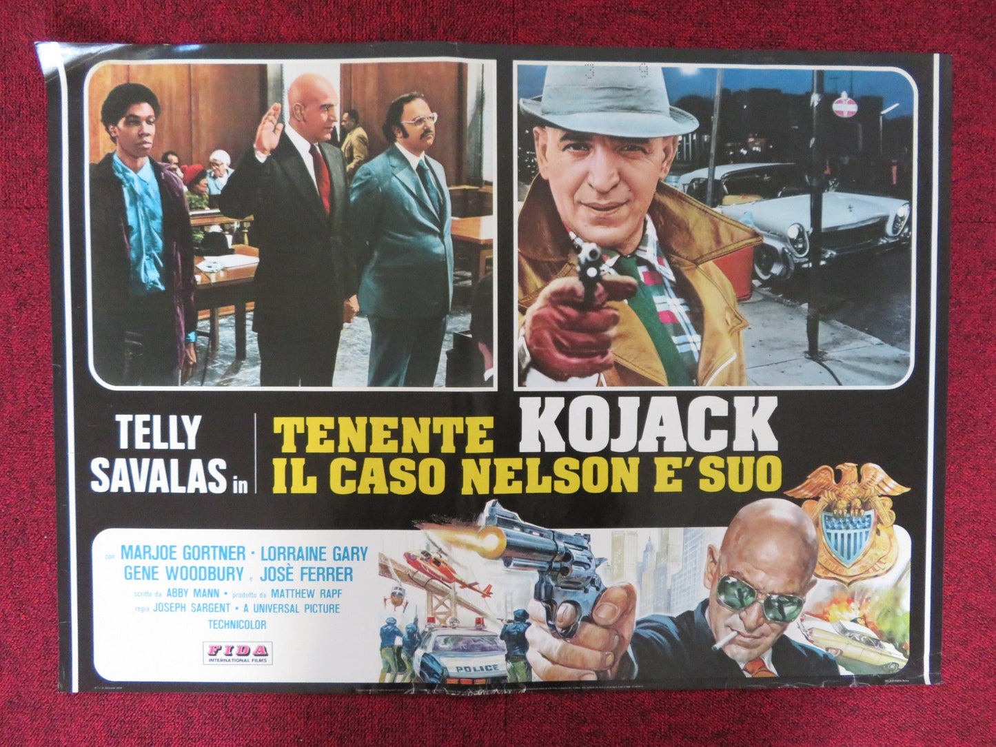 IL CASO NELSON E SUO - KOJACK - D ITALIAN FOTOBUSTA POSTER SAVALAS GORTNER 1973 Rendezvous Cinema Movie posters