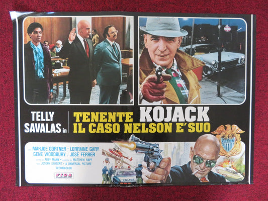 IL CASO NELSON E SUO - KOJACK - D ITALIAN FOTOBUSTA POSTER SAVALAS GORTNER 1973 Rendezvous Cinema Movie posters