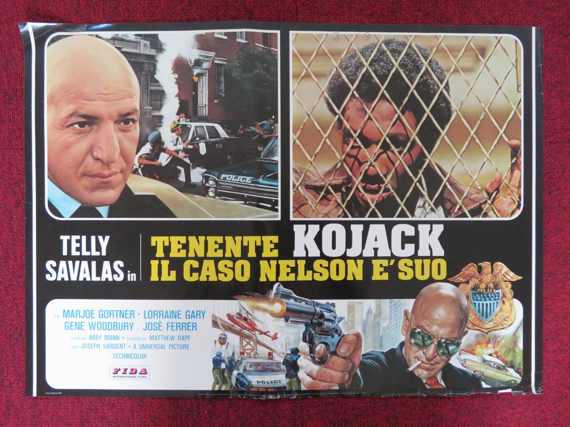 IL CASO NELSON E SUO - KOJACK - E ITALIAN FOTOBUSTA POSTER SAVALAS GORTNER 1973 Rendezvous Cinema Movie posters