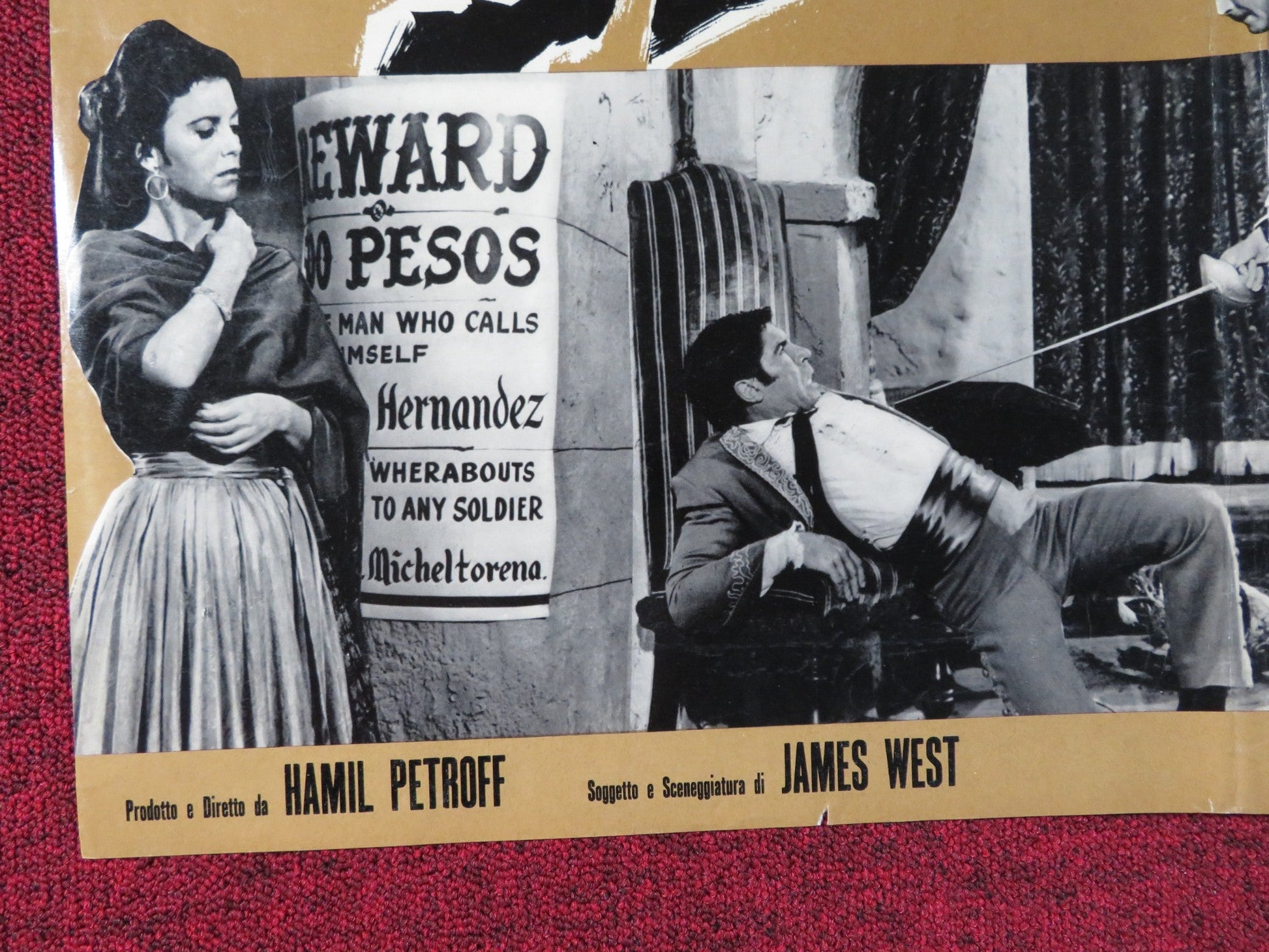 IL CAVALIERE DELLA VALLE D'ORO ITALIAN FOGLIO POSTER JACK MAHONEY DOMERGUE 1963 Rendezvous Cinema Movie posters