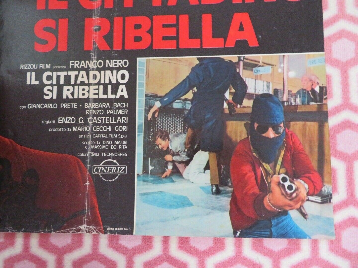 IL CITTADINO SI RIBELLA / Street Law ITALIAN FOGLIO POSTER FRANCO NERO 1974 Movie posters