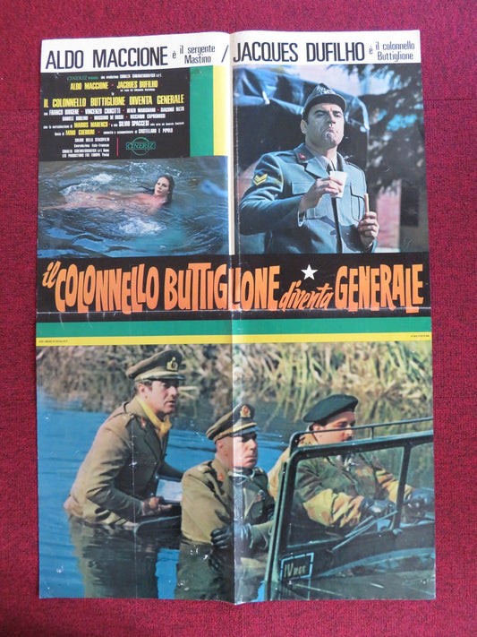 IL COLONNELLO BUTTIGLIONE DIVENTA GENERALE A ITALIAN FOGLIO POSTER MACCIONE 1974 Rendezvous Cinema Movie posters
