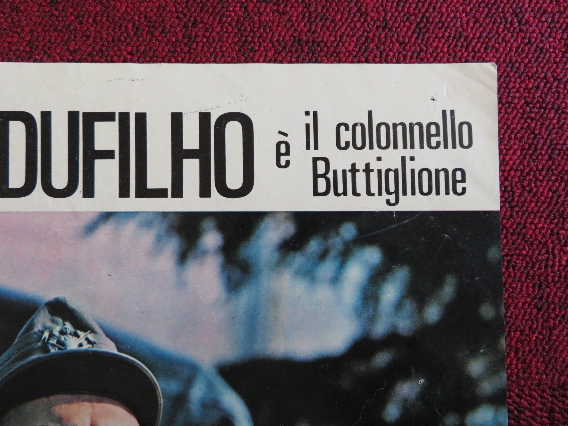 IL COLONNELLO BUTTIGLIONE DIVENTA GENERALE A ITALIAN FOGLIO POSTER MACCIONE 1974 Rendezvous Cinema Movie posters