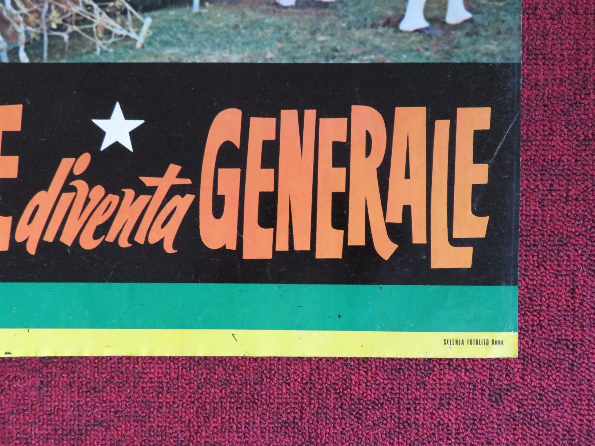 IL COLONNELLO BUTTIGLIONE DIVENTA GENERALE B ITALIAN FOGLIO POSTER MACCIONE 1974 Rendezvous Cinema Movie posters