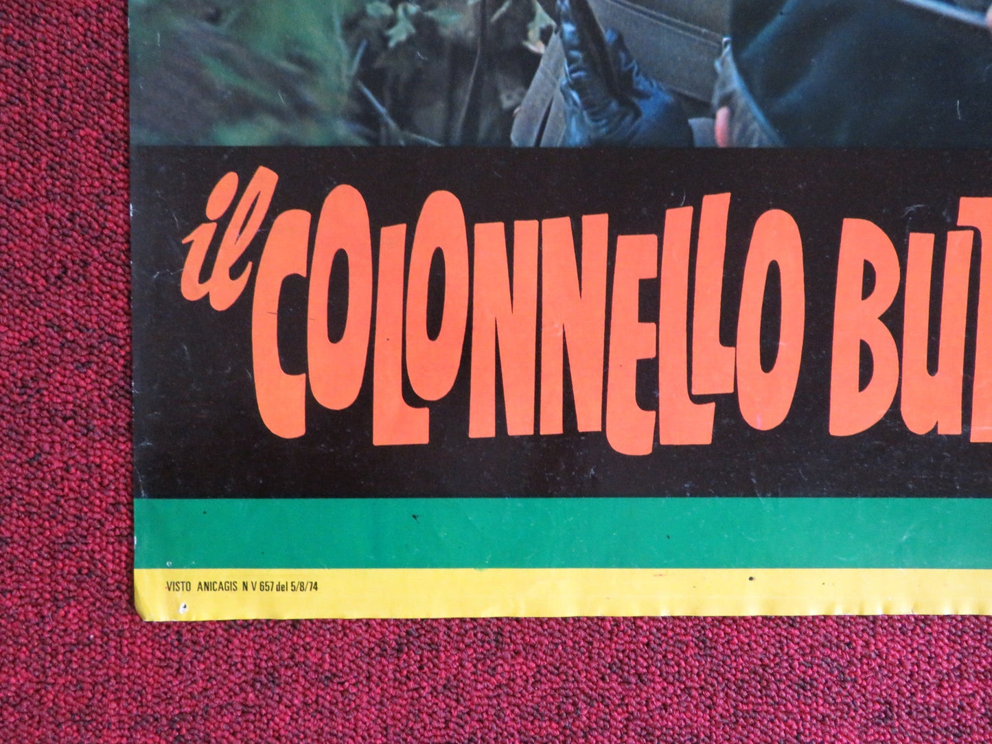 IL COLONNELLO BUTTIGLIONE DIVENTA GENERALE B ITALIAN FOGLIO POSTER MACCIONE 1974 Rendezvous Cinema Movie posters