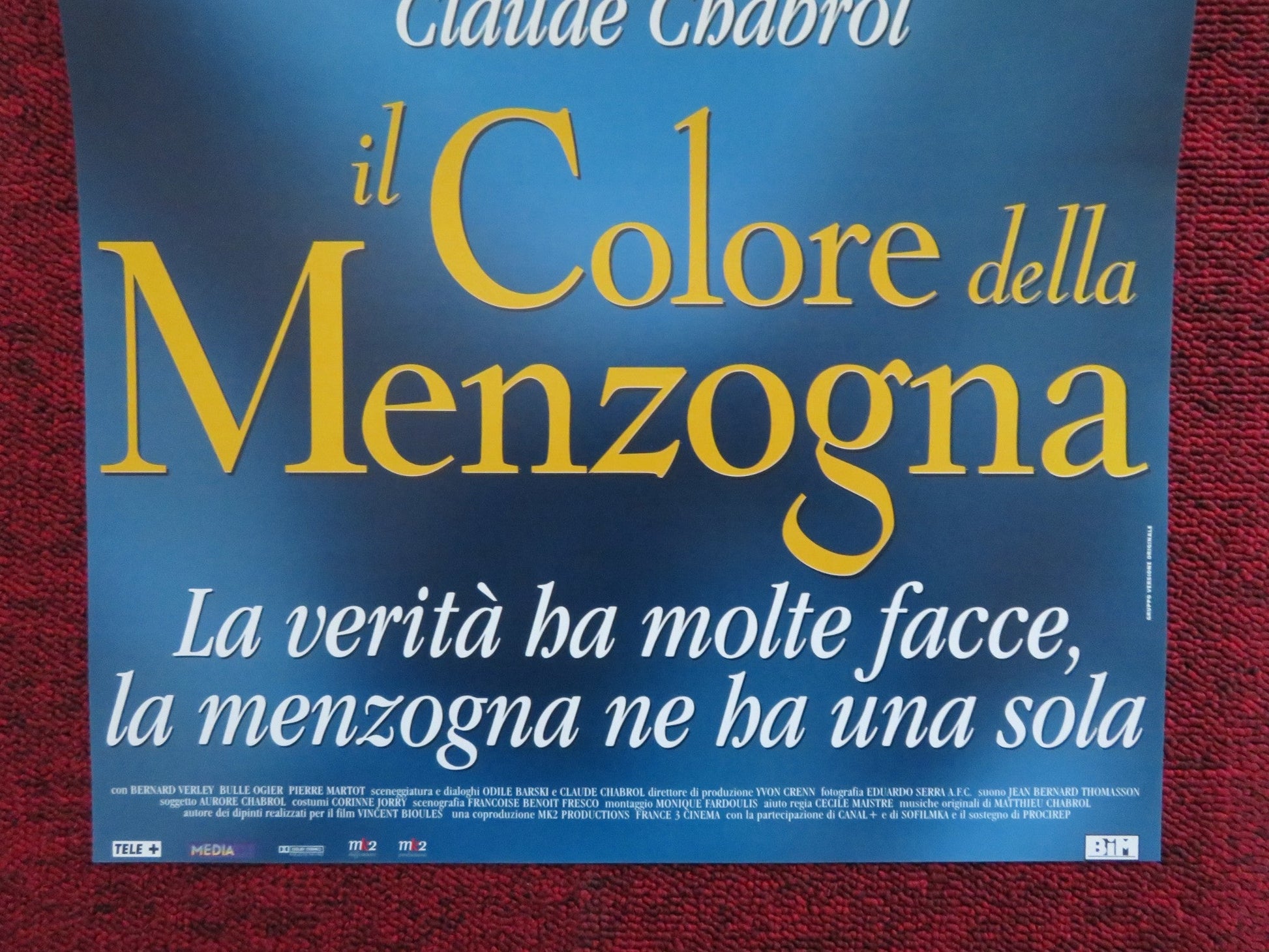 IL COLORE DELLA MENZOGNA ITALIAN LOCANDINA POSTER SANDRINE BONNAIRE 1999 Rendezvous Cinema Movie posters
