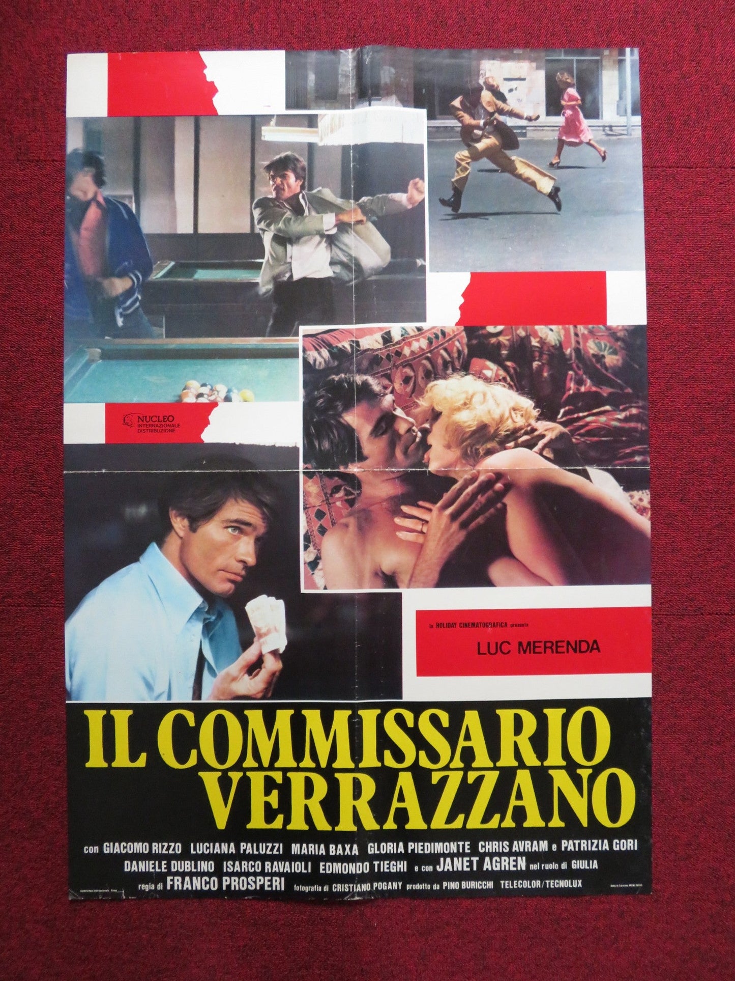IL COMMISSARIO VERRAZZANO ITALIAN FOGLIO POSTER LUC MERENDA JANET AGREN 1978 Rendezvous Cinema Movie posters