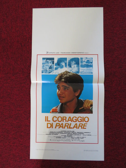 IL CORAGGIO DI PARLARE ITALIAN LOCANDINA POSTER GIANLUCA SCHIAVONI 1987 Rendezvous Cinema Movie posters