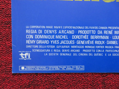 IL DECLINO DELL' IMPERO AMERICANO - A ITALIAN FOTOBUSTA POSTER D. MICHEL 1986 Rendezvous Cinema Movie posters