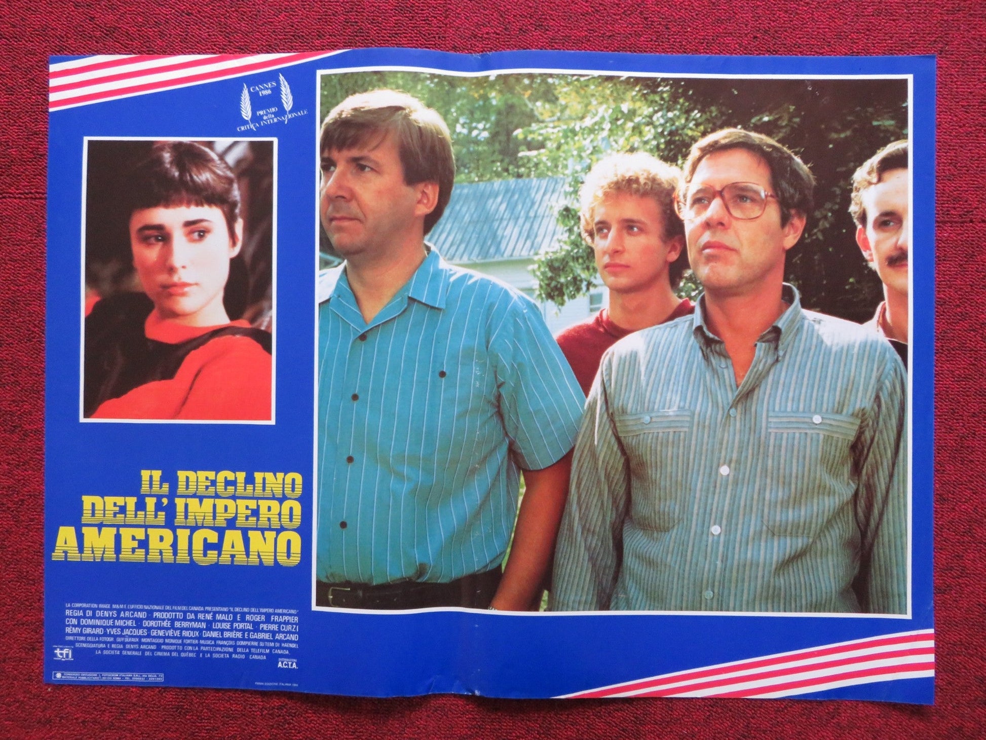 IL DECLINO DELL' IMPERO AMERICANO - B ITALIAN FOTOBUSTA POSTER D. MICHEL 1986 Rendezvous Cinema Movie posters