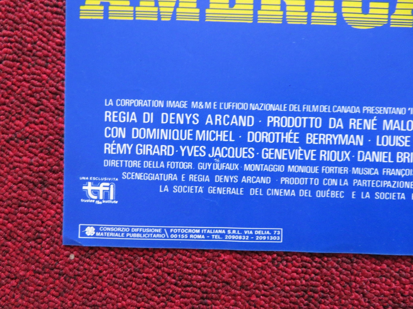 IL DECLINO DELL' IMPERO AMERICANO - B ITALIAN FOTOBUSTA POSTER D. MICHEL 1986 Rendezvous Cinema Movie posters