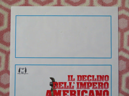 IL DECLIO DELL' IMPERO AMERICANO ITALIAN LOCANDINA (27.5"x13") POSTER 1986 Movie posters