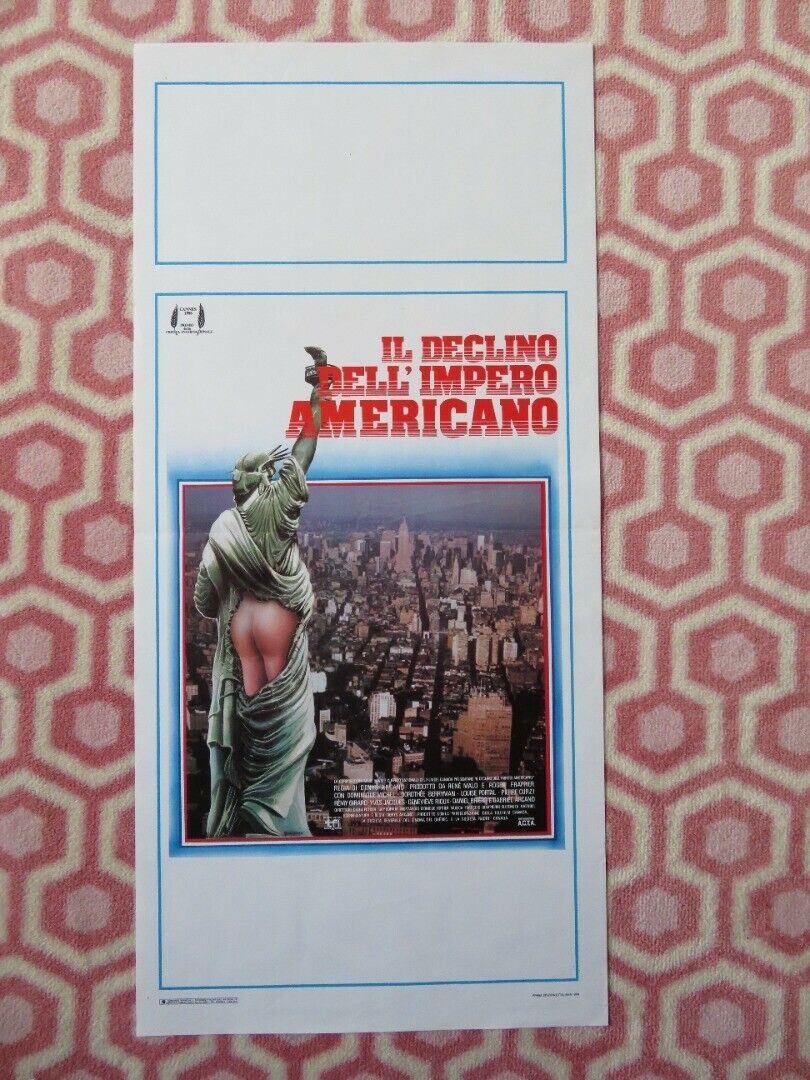 IL DECLIO DELL' IMPERO AMERICANO ITALIAN LOCANDINA (27.5"x13") POSTER 1986 Movie posters